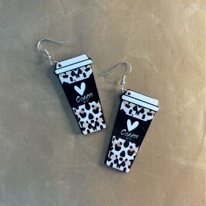 Coffee Kitschy Earrings Handmade NWOT Coffee Lover
